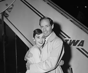 Gangway Prints: Audrey Hepburn with Husband Mel Ferrer