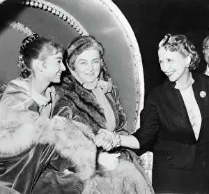 Audrey Hepburn with Lea Seidl, Greeting Margaret Truman