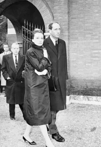 Chapel Prints: Audrey Hepburn and Mel Ferrer Leaving Funeral Service
