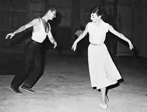 Instructor Prints: Audrey Hepburn Receiving Dance Instruction