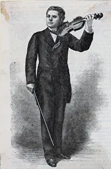 Shoulder Prints: August Wilhelm With Violin On Shoulder