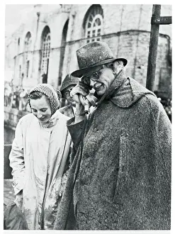 Naples Prints: Auguste Piccard Talking on a Telephone