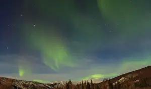 Tranquillity Prints: Aurora borealis display above Chena Hot Springs Resort 60 miles from Fairbanks