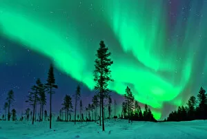 Aurora Borealis Collection: Aurora Borealis Northern Lights Sweden