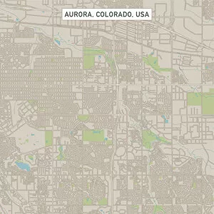 Images Dated 14th July 2018: Aurora Colorado US City Street Map