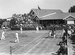 Tennis Court Prints: Australian Open Doubles Elimination Match