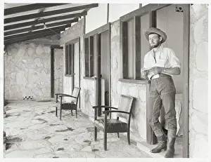 Kimberley Prints: Australian Stockman Posing in Doorway