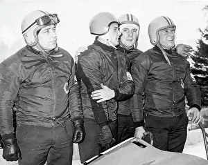 Teams Prints: Austrian bobsledders 1964 Winter Olympics