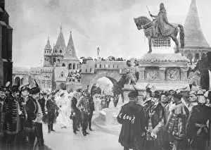 Franz Josef Prints: Austrian Emperor Franz Joseph I at Unveiling Ceremony