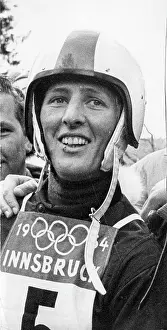 Portraits Prints: Austrian luge Helene Thurner 1964