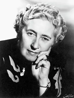 Hand On Chin Prints: Author Agatha Christie