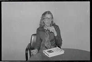 Author Ellen Goodman Sitting with Her Book