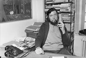 Author Julio Cortazar Sitting at Desk