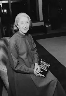 Author Nadine Gordimer Holding Her Book Something Out There