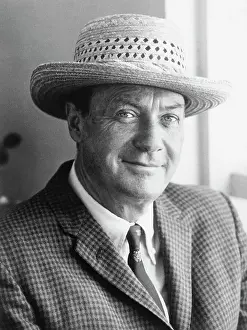 Santa Barbara Prints: Author Ross Macdonald Wearing Straw Hat