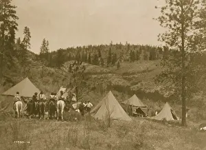 West Prints: Author's camp among the Spokan