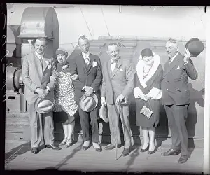 Alfred P Prints: Auto Executives Arriving on Ship