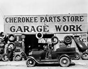 Atlanta Prints: Auto Parts Store and Garage