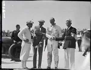 Racing Prints: Auto Racer Seagrave Being Congratulated