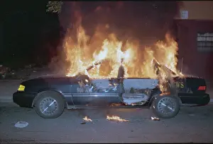Disorder Prints: Automobile Burning During Riots