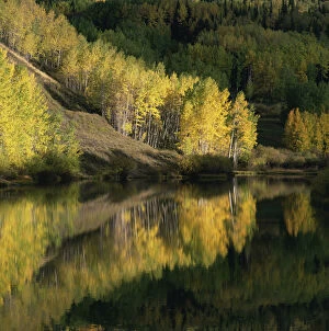 Autumn, Day, Hill, Lake, Nature, Nobody, Peacefulness, Quiet, Reflection, Season