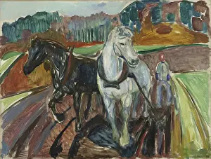 Symbolist Prints: Autumn Ploughing
