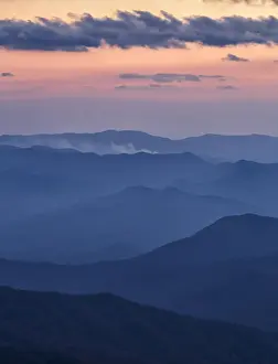 North Carolina Prints: Autumn sunset from Clingmans Dome