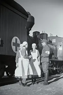 Finland Prints: Auxiliary Women and Army Medical Corps Standing By