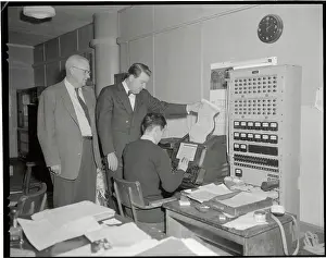 A.V. Dix Visiting the United Press Asia Headquarters