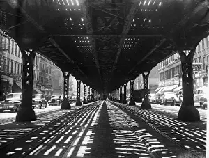 Railroads Prints: Third Avenue Elevated Train Tracks