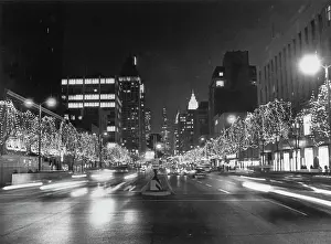 Huty28223 Prints: Avenue Of White Lights, Chicago
