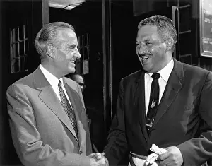 Averell Harriman Greeting NAACP's Thurgood Marshall