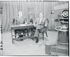 Robert F Prints: Averell Harriman Sitting With Robert Wagner