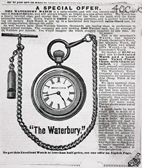 Pocket Watch Prints: Avertisement for the Waterbury Pocket Watch