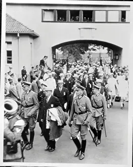 1936 Olympic Games Berlin Prints: Avery Brundage with German Military Officers