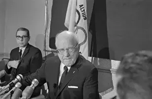 Avery Brundage Speaking at News Conference