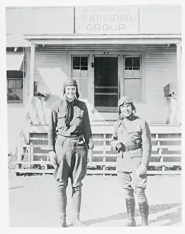 Aviator Charles Lindbergh and Charles McAllister Posing for Camera