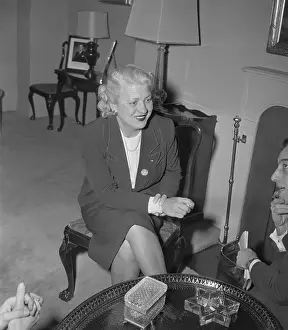 Aviator Jacqueline Cochran Talking with Reporters