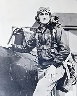 Lieutenant Prints: Aviator With Record For Downed Planes