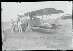 Garden City Prints: Aviators Beside Aircraft