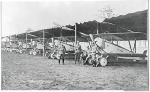 Discipline Prints: Aviators on Airfield with Airplanes