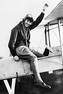 Cockpit Prints: Aviatrix Amy Johnson on Her Plane