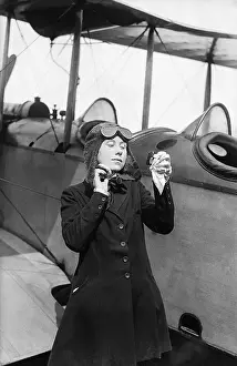 Aviatrix Laura Bromwell Powdering Her Face