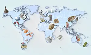 Prints of Dorling Kindersley Prints Unlock the world's wonders with Dorling Kindersley's captivating illustrations – where knowledge meets artistry in every stroke: Awesome Architecture artworks and basemap
