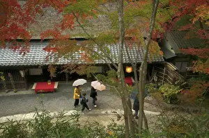 Two Generation Family Prints: Ayu No Chaiya Tea House, Sagano, Kyoto, Honshu, Japan
