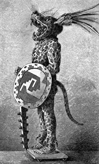 Aztec Prints: Aztec Warrior Of The Army Of Montezuma