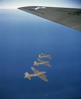 Haze Prints: B-17 Bombers En Route To England