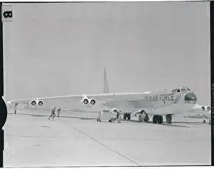 B-52 Plane Preparing for Takeoff