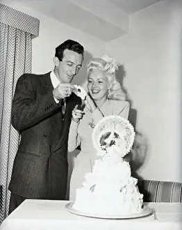 Trumpeter Prints: B. Grable & H. James Cut Wedding Cake