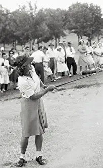 Tulsa Prints: Babe Didrickson Hitting Ball from Sand Trap